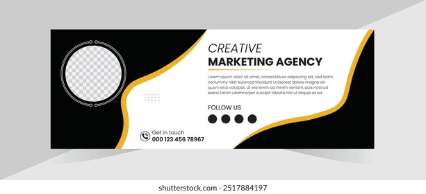 Creative modern Facebook cover design, modern business Facebook cover template design.