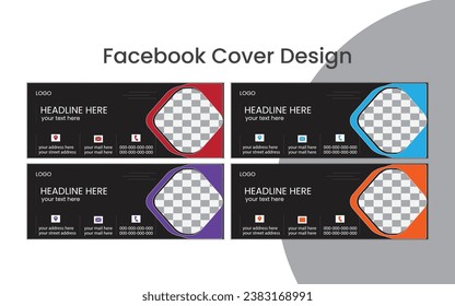 creative and modern facebook cover  template design.