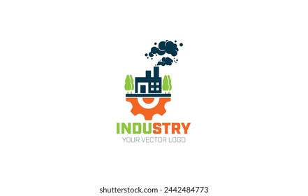 Creative modern Factory building logo - factory logo with chimney.