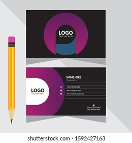Creative Modern Fashion Business Card Design Template Vector
