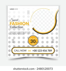 Creative modern fashion design social media post template