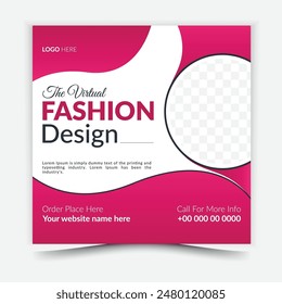 Creative modern fashion design social media post template