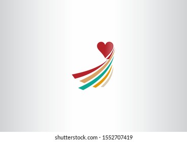 Creative Modern fashion logo concept design with love symbol icon