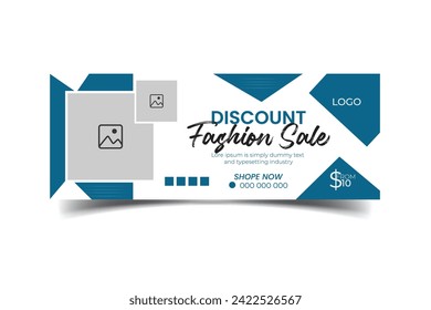 creative modern fashion sale for facebook cover design 