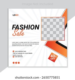 Modelo de design de pós-venda de moda criativa e moderna. Perfeito para marcas de roupas, promoções de comércio eletrônico, anúncios do Instagram ou Facebook. Vetor totalmente editável com layout limpo.