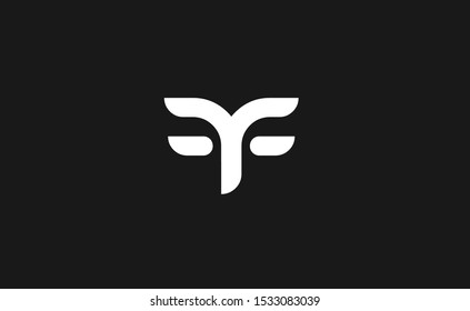 Creative Modern FF Letters Icon Illustration