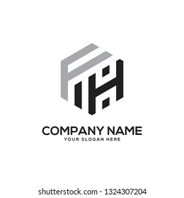 creative modern FH initial logo Vector,It is good for your business company, corporate