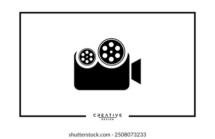 Creative modern film production logo icon vector template