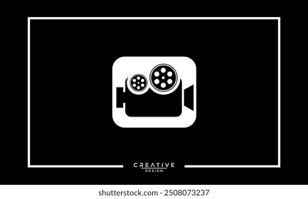 Creative modern film production logo icon vector template