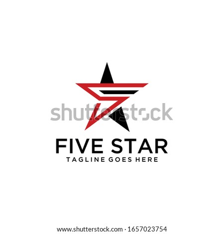 Creative modern five star sign logo design symbol template.