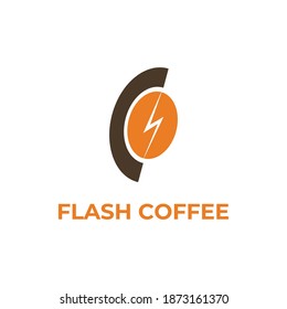 Creative Modern Flash C Coffee Logo. Vector Simple Luxury Initial Design