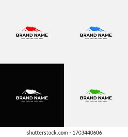 Creative Modern Flat House Abstract Real Estate Logo Design Template for Company. Construction Architecture Building Logo Design Template Element. Home icon, real estate symbol vector.