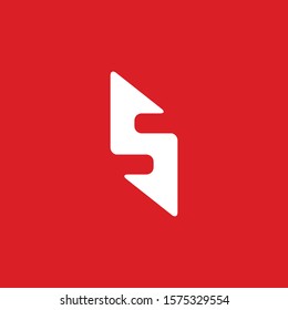 creative modern flat minimal S letter logo design
