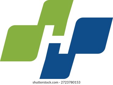 Logo creativo de H fluido moderno