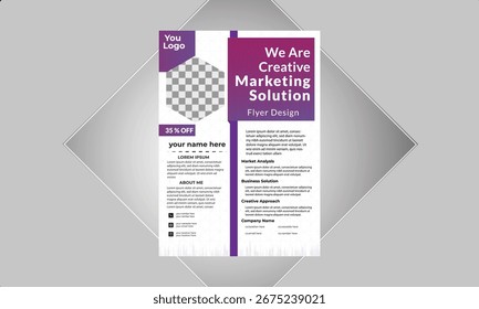 Plantilla de diseño de volante creativa y moderna, perfecta para uso de marketing empresarial, de eventos, corporativo y promocional