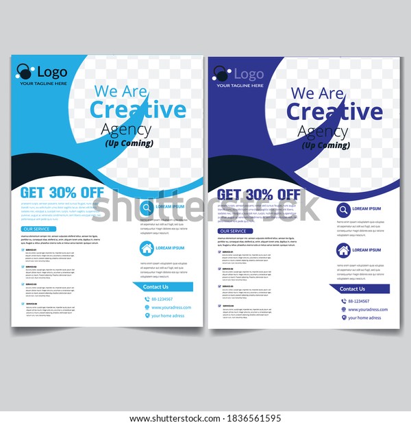 creative modern flyer\
template with photo