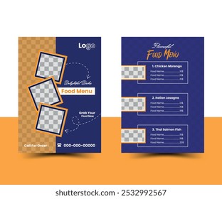 Creative And Modern Food Menu Design Template