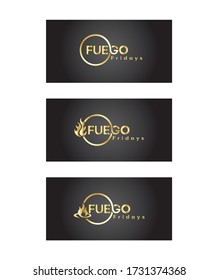 Creative modern FueGo Fridays logo template, vector logo for business and company identity