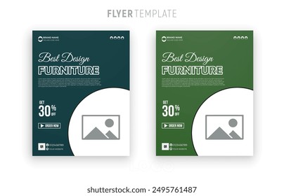 Creative and modern furniture design flyer template.