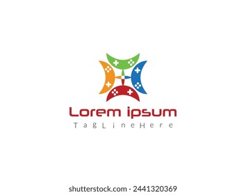 Creative modern gaming logotype Vector illustration.
