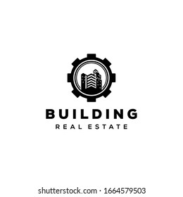 Kreative, moderne Vektorillustration mit Logo-Symbol auf höchstem Niveau mit Bauzeichen.