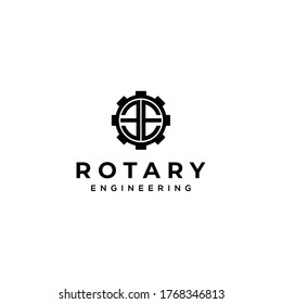 Creative modern gear logo icon vector sign industrial