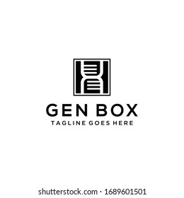 Creative modern genetic sign logo design template icon.