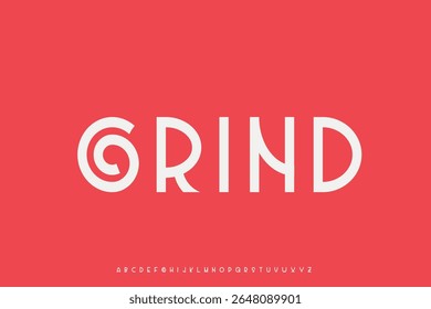 Creative Modern Geometric Sans-Serif Font with Abstract Elements
