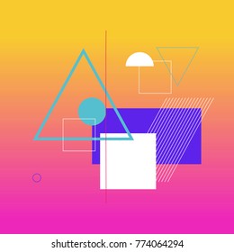 Creative modern geometrical shapes illustration