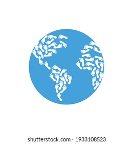 Creative modern globe world logo template vector illustration