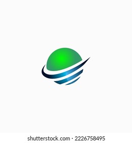 Creative modern globe world logo template vector illustration