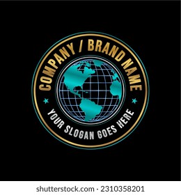Creative modern globe world logo template vector illustration