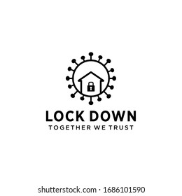 Creative modern globe world with virus corona virus sign logo template vector illustration