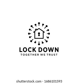 Mundo moderno creativo con el logotipo del logotipo del logotipo del virus corona de virus ilustración vectorial