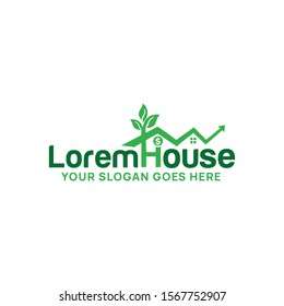  Creative and modern green house logo design template vector eps for use property business purpose