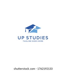 Creative modern growth business learning Concept logo design template 