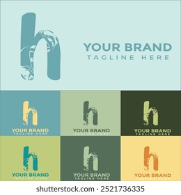 Creative Modern h Letter Fish Logo with colorful Icon Vector
