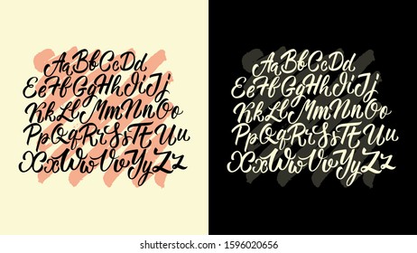 Creative modern hand drawn font. Alphabet letters collection. Lettering set. Vector illustration.
