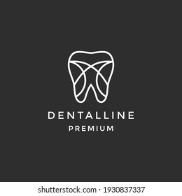 Creative modern Health Logo design vector template Dental clinic Logotype on black background