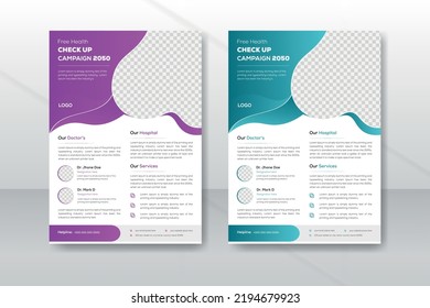 Creative modern healthcare medical flyer design template