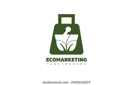 Creative modern Healthy natural product label logo design.