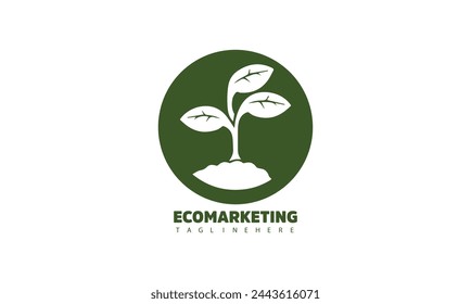 Creative modern Healthy natural product label logo design.