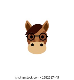 creative modern horse face logo vector illustration.