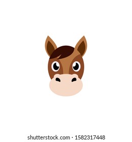 creative modern horse face logo vector illustration.