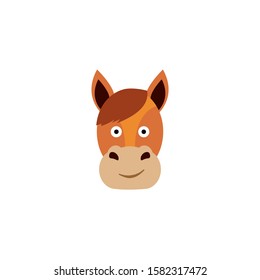 creative modern horse face logo vector illustration.