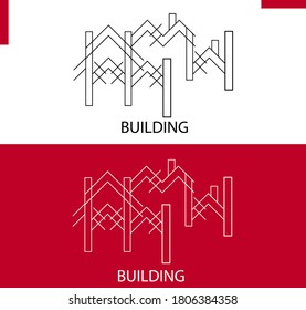Diseño del logotipo de la casa moderna creativa y la construcción del inmueble