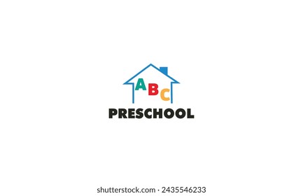 Creative modern house kids logo design.