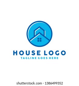 Creative and Modern House Logo Design Vector. Unique Symbol Home for Company. Flat Color Icon For Business  Or Brand. Real Estate Building Element.