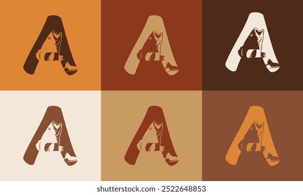 Criativo moderno Um logotipo de peixe ícone com vetor de ícone colorido 