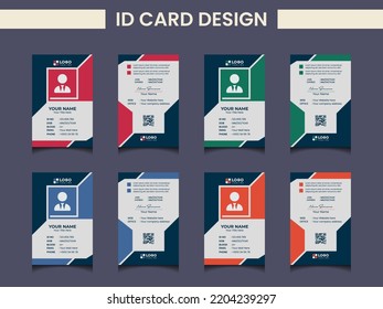 Plantilla de diseño de tarjeta de identificación moderna creativa